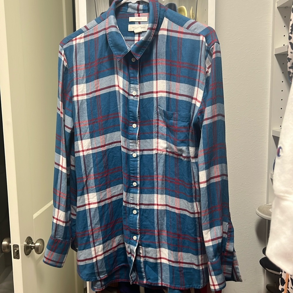 Nordstrom treasure and bond flannel shirt size medium